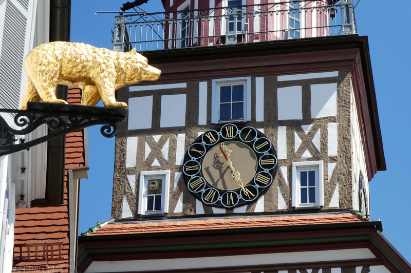 minute hand, town hall clock, representation, tower, teck, no people, circle esslingen, time, low angle view, day, town hall, 4K, window, city, clock face
