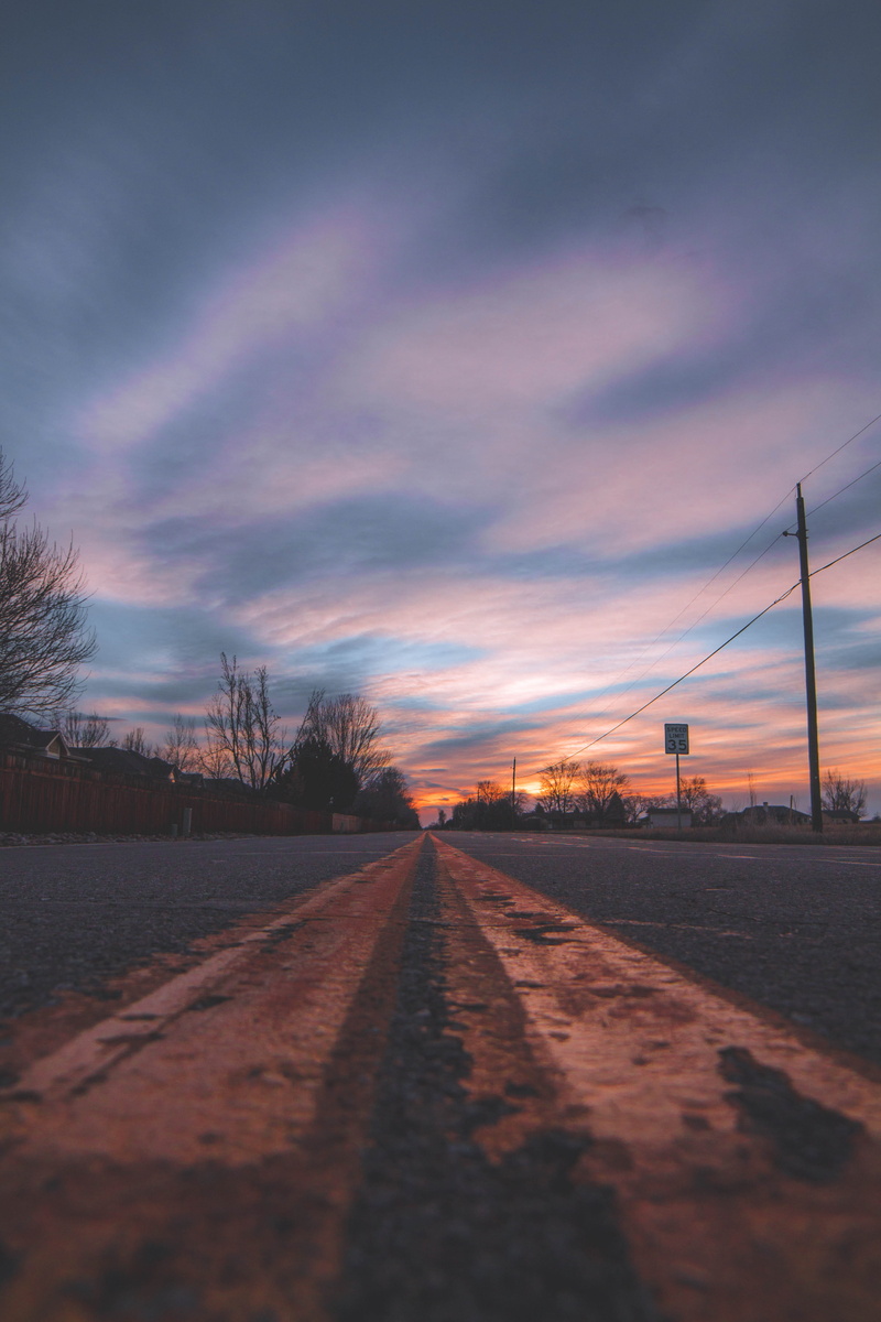 vanishing point, electricity pylon, bare, power supply, 5K, empty, film, hour, film camera, connection, sunrise, outdoors, diminishing perspective, film preset