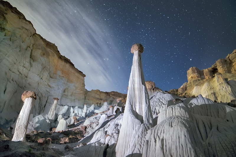 sky, Wahweap, f/2.8, cliff, Hoodoos, Queen, cloudy, Nikon D800E, images, snow, nature, median  filter, 5K, rock, Rokinon
