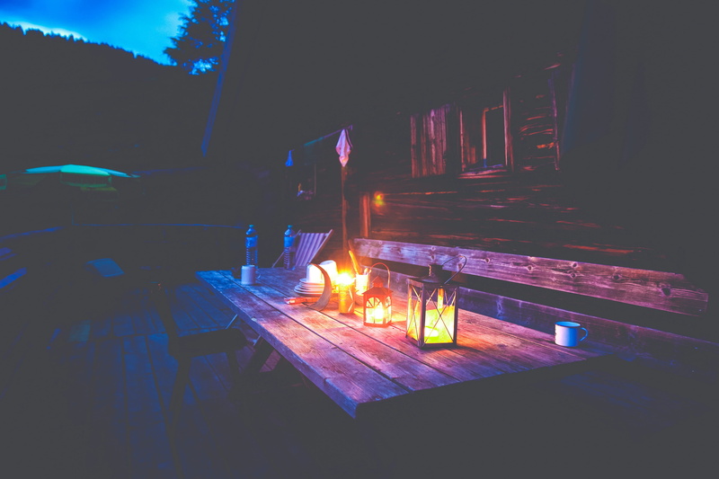food and drink, black, wood - material, indoors, pallet, focus, house, metal, kerosene, lantern, candle, dark, wooden, picnic table, fire - natural phenomenon