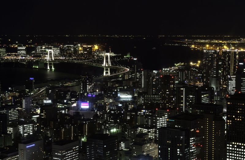 night, building exterior, sky, financial district, city, Japan, city life, built structure, office building exterior, modern, nightlife, cityscape, outdoors