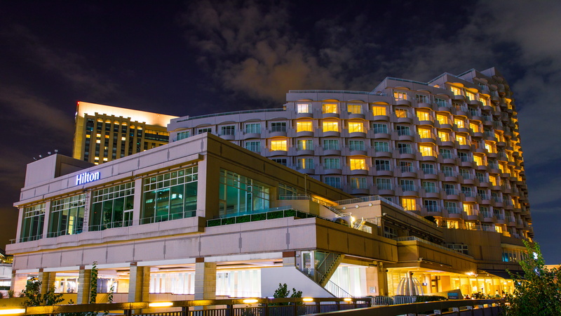 outdoors, building exterior, night, japan, travel, odaiba, cloud - sky, low angle view, architecture, built structure, facade, 5K, travel destinations