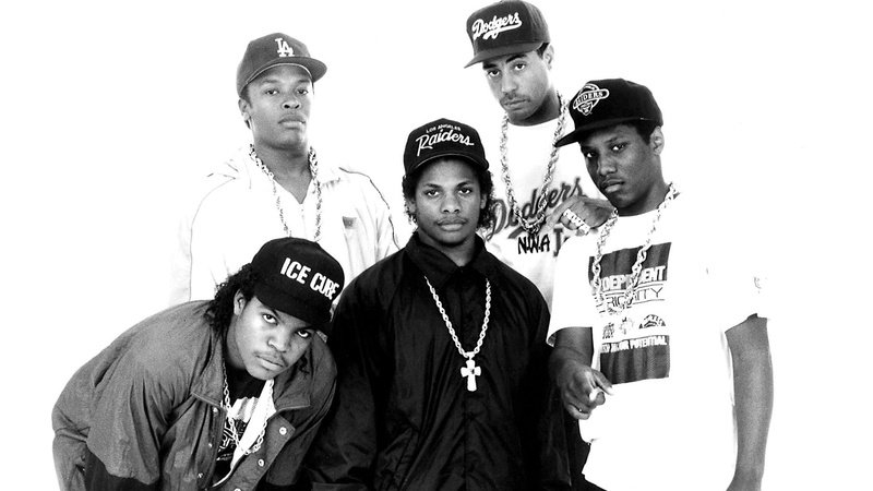 group of people, togetherness, waist up, hat, cut out, white background, standing, N.W.A, men, government, uniform, text, indoors, young men, looking, Music