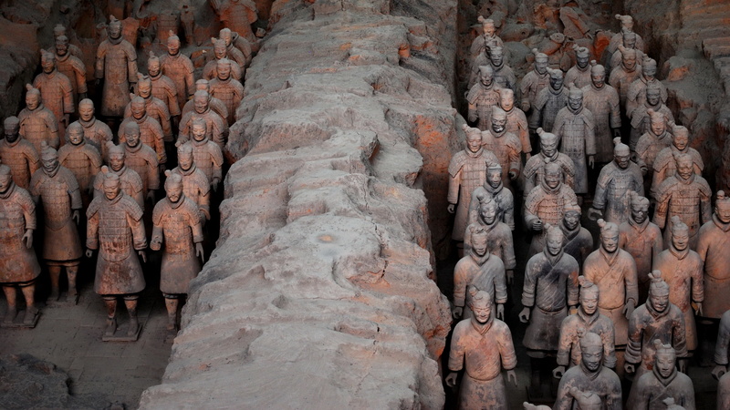 army, 4K, clay, China, terracotta army