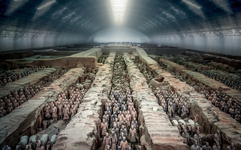 tunnel view, China, 2K, terracotta army