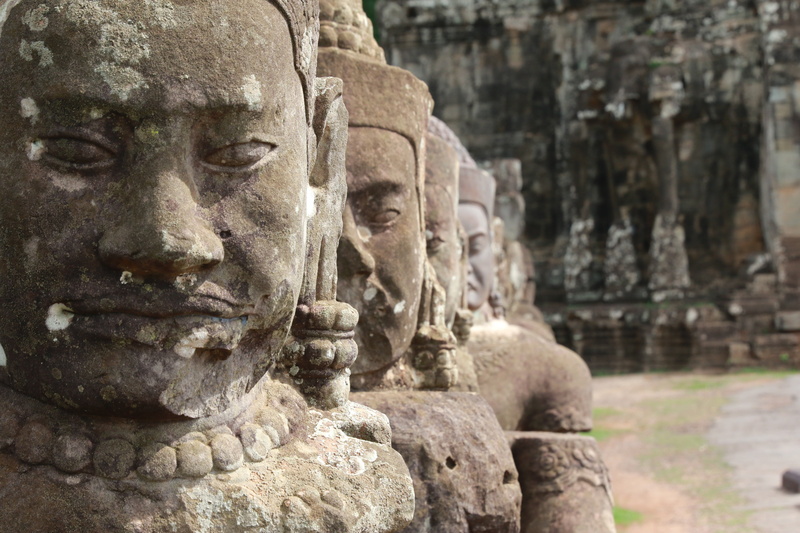 focus on foreground, travel destinations, no people, statue, history, place of worship, cambodia, sculpture, art and craft, representation, architecture