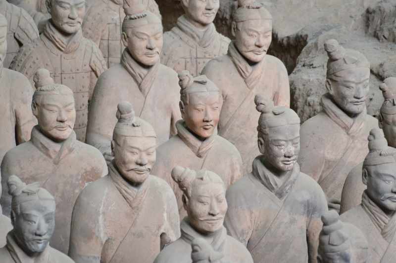male likeness, government, terracotta army, stone material, architecture, statue, representation, day, armed forces, no people, guardian, ming, archaeology