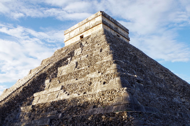 tourism, ancient civilization, mexico, 4K, travel, nature, maya, building, built structure, sunlight, outdoors, building exterior, cloud - sky, stone wall