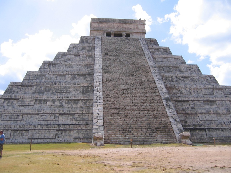 architecture, yucatan, archaeology, the past, mayan pyramid, day, travel, cloud - sky, pyramid, low angle view, nature, sky, outdoors, ancient civilization