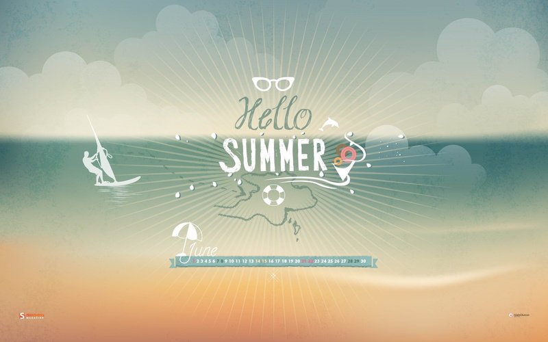 summer, cyberspace, art and craft, calendar, abstract, wireless technology, digital composite, june, communication, internet, global communications