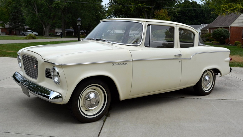 Studebaker Lark, Studebaker, White Car, Vintage Car, 1080P, Old Car, Car