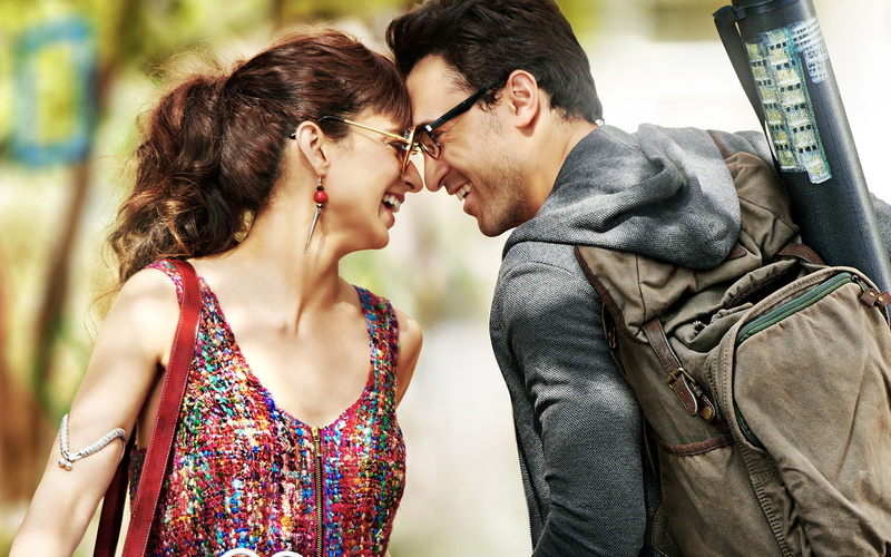 young men, bonding, young women, two people, casual clothing, men, outdoors, poster, Movies, katti, togetherness, kangana ranaut, emotion, young couple