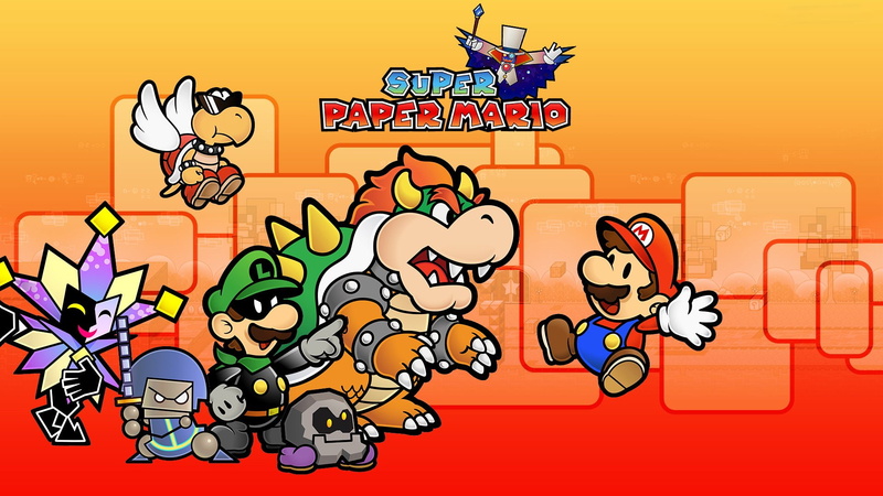 1080P, Super Paper Mario, Mario