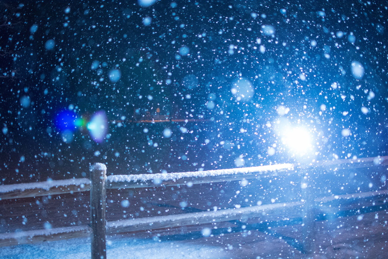 loveland, united states, blue, illuminated, outdoors, snow, aberration, frozen, fence, winter, bright, christmas, night, lens, nikon, snowflake, scenics - nature