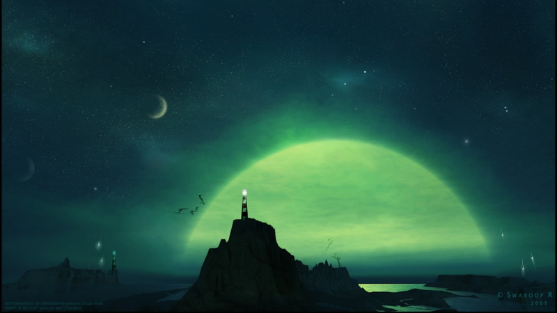 dramatic sky, nature, idyllic, space and astronomy, majestic, tranquil scene, scenics - nature, low angle view, moon, fantasy art, beauty in nature, star - space