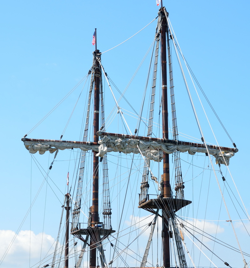 Sails, no people, blue, old, marina, masts, nautical vessel, vessel, 2K, historical, equipment, sailing, complexity, cleat, sailboat, history, rigging