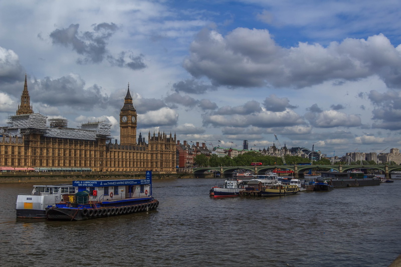 thames, government, attraction, no people, capital, 5K, clock, bridge, transportation, houses, building, nautical vessel, ben, ferry, parliament, river
