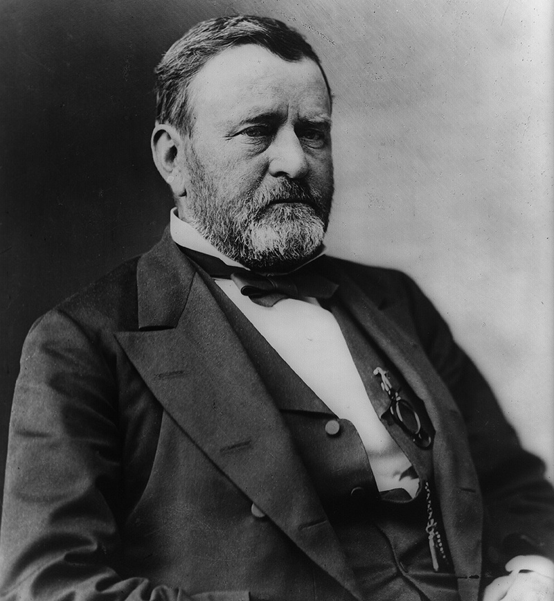 clothing, mid adult men, black and white, painting, 1080P, monochrome, history, civil war, ulysses grant, facial hair, real people, usa, mid adult, man