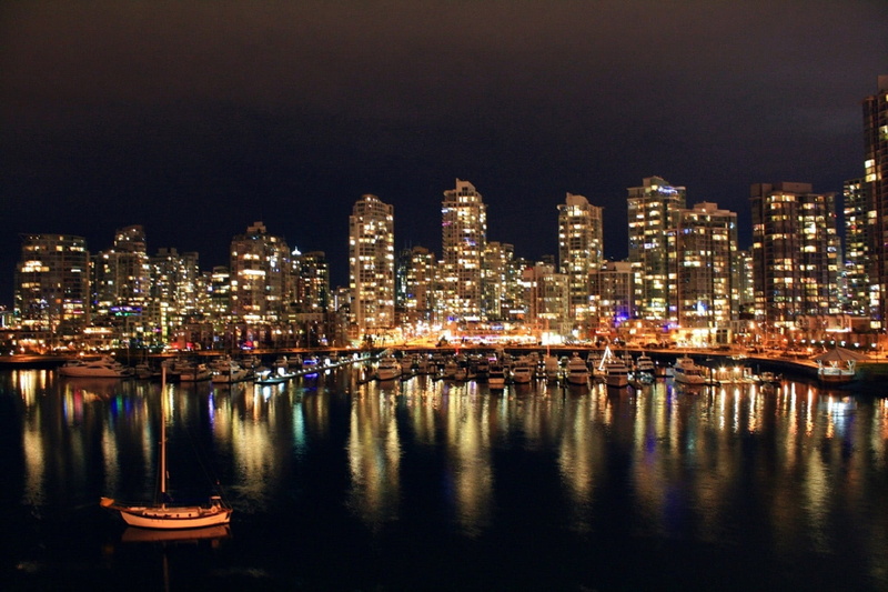 landscape, vancouver - Canada, nautical Vessel, building Exterior, photos, public domain, famous Place, across the water, river, Vancouver, skyscraper
