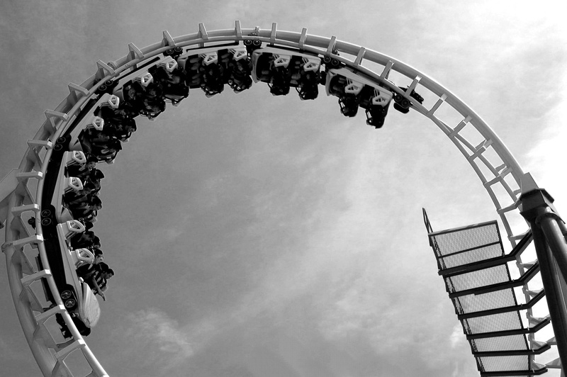 built structure, thrill, adventure, attractions, entertainment, family, sky, amusement park, rollercoaster, day, curve, shape, roller coaster, park, nature