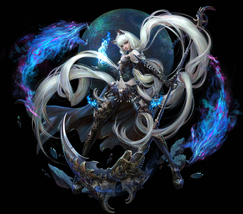 rpg, warrior, 4000x3528 px, world, poster, age, adventure, vampire, Shenmo, Girls, artwork, action, forsaken, Dark, 4K, online, girl, Perfect, Fighting