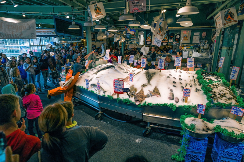 Throwing, sitting, lifestyles, usa, adults only, ice, fresh, business, 5K, america, retail, leisure activity, sky, shopping, people, sign, indoors, Fish