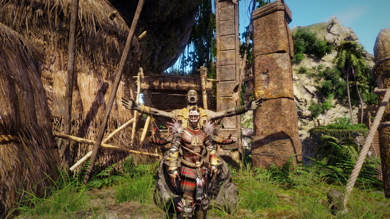 tree, land, creativity, architecture, day, plant, outdoors, building exterior, built structure, representation, belief, 1080P, abandoned, risen 3 tribe village chief