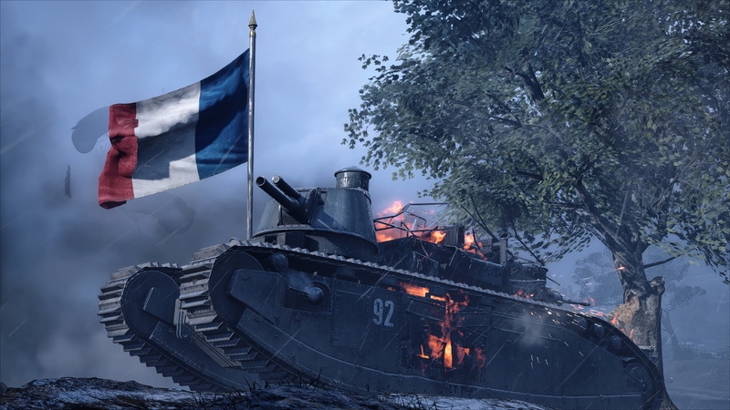 Tank, Battlefield 1, Battlefield, French Flag, 1080P