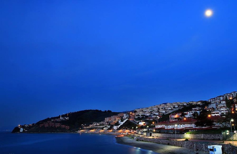 720P, bursa, landscape, moon, turkey, sea, beautiful, blue