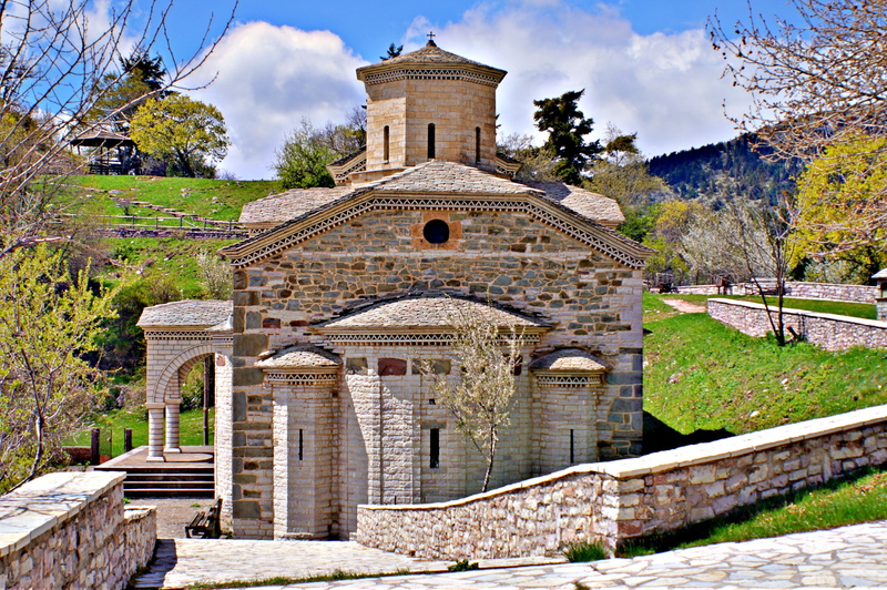the past, architecture, built structure, spirituality, plant, travel destinations, byzantium, place of worship, day, outdoors, agia paraskevi fire trikala