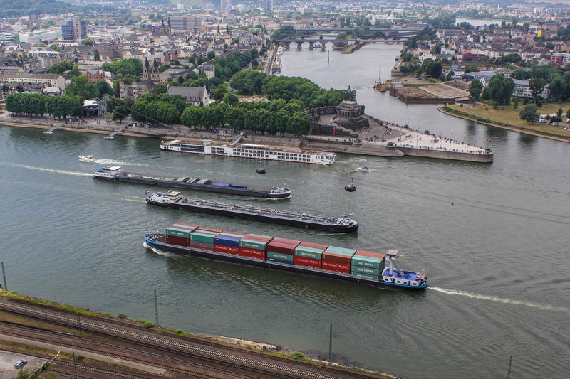 connection, bridge, high angle view, rheinland, Mosel, architecture, waterfront, german corner, cityscape, day, travel, outdoors, no people, Koblenz, water