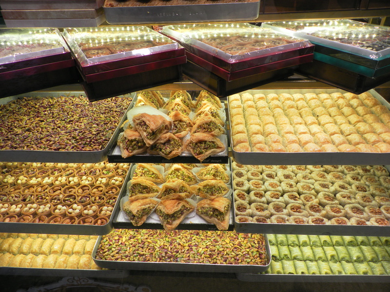 turkish sweets, sweet food, 4K, walnuts, no people, honey, grand bazaar, food and drink, variation, abundance, business, display cabinet, store, freshness