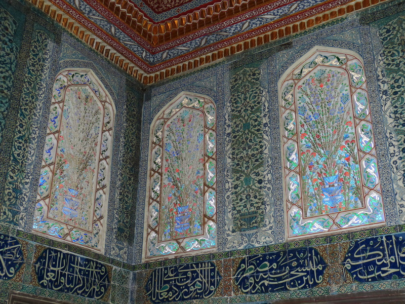 spirituality, full frame, topkapi, art and craft, backgrounds, Palace, indoors, mural, 4K, pattern, ornate, floral pattern, no people, mosaic, place of worship