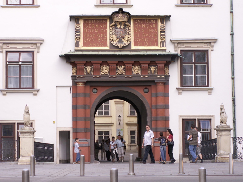 group of people, crowd, day, Hofburg, lifestyles, entrance, hofburg, window, vienna, men, adult, leisure activity, Hofburg Imperial Palace, imperial, architecture