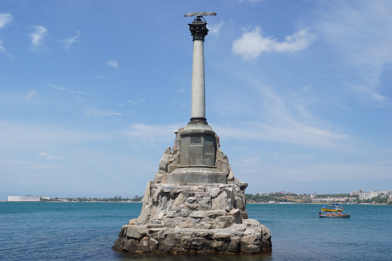 monument to the scuttled ships, the past, monument, city, travel, gray, Russia, Sevastopol, tourism, tourist, cloud - Sky, sculpture, mode of transportation