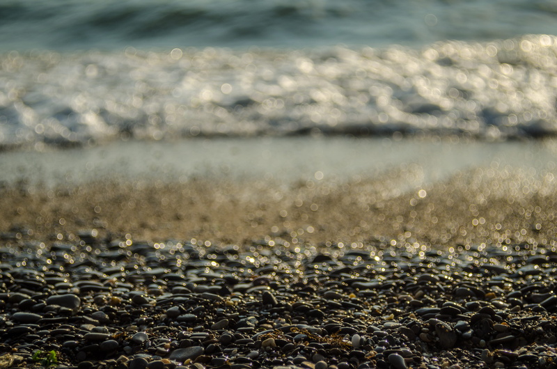 sunlight, surface level, sea, tranquility, environment, wave, black sea, beach, sevastopol, crimea, 4K, scenics - nature, motion, selective focus, trip