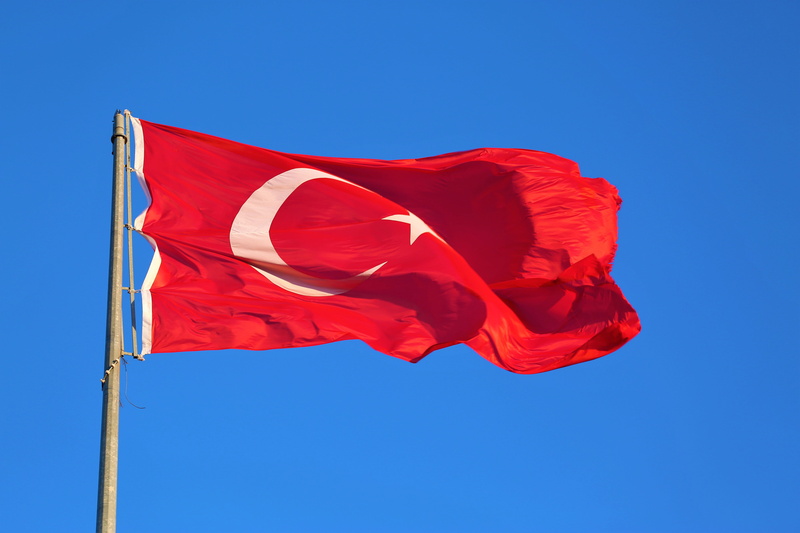sky, blue, fluctuation, blue background, motion, clear sky, patriotism, month, waving, copy space, day, no people, wind, symbol, turkey, 5K, textile, stars