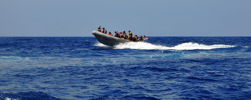 maritime, mode of transportation, team, sea, people, transportation, seascape, water, law, 1080P, men, adult, nature, sailors, rigid hull inflatable, boat