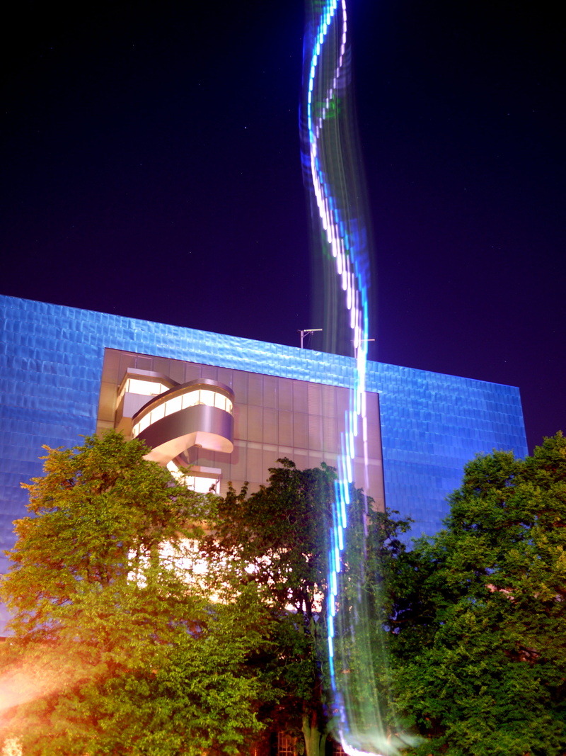 travel destinations, tree, nature, bridge, architecture, low angle view, toronto, night, canada, long exposure, outdoors, no people, motion, built structure