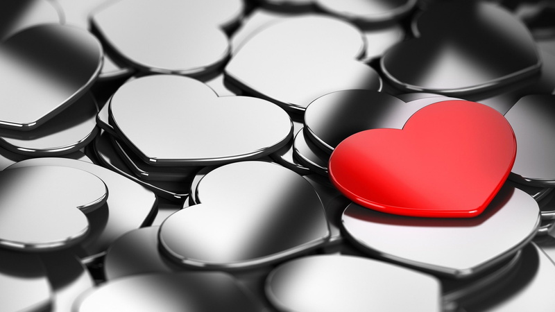 One, Love, Hearts, 2K, Red