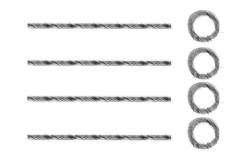 sketch, black color, shape, design, shopping list, ring, in a row, no people, 5K, box, strokes, texture, communication, studio shot, white color, four