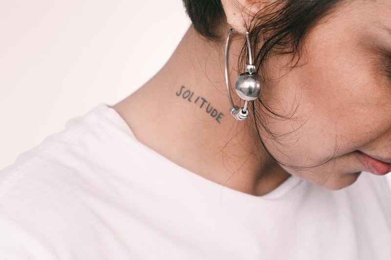 brunette, human body part, 2K, skin, white t-shirt, chest, human skin, rear view, healthy lifestyle, t, solitude, shirt, white, studio shot, females, mid adult