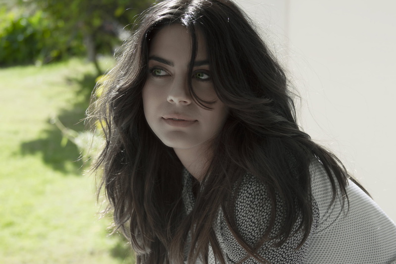 Latinas, outdoors, women, brunette, actress, green eyes, long hair, 1080P, dark hair, grass, Lorenza Izzo