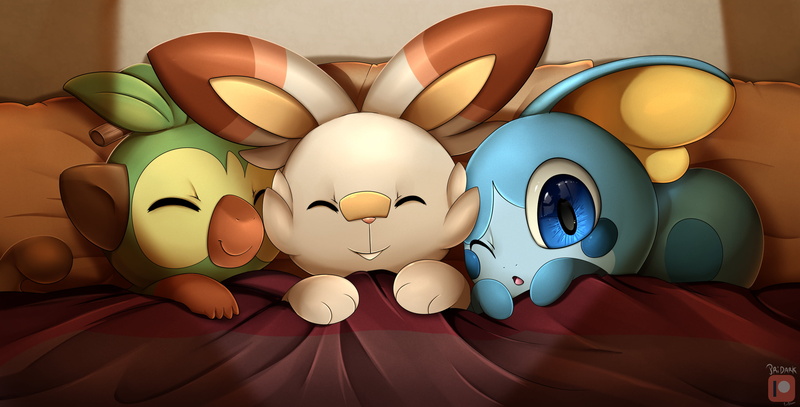 Scorbunny (Pokémon), Grookey (Pokémon), 2K, Pokémon, Sobble (Pokémon), Pokémon: Sword and Shield