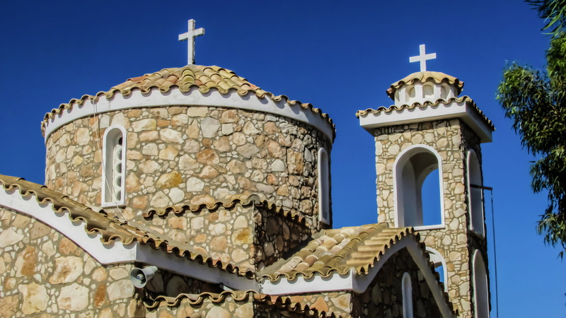built structure, building, spirituality, Church, travel, religion, the past, travel destinations, orthodox, no people, history, clear sky, nature, Cyprus