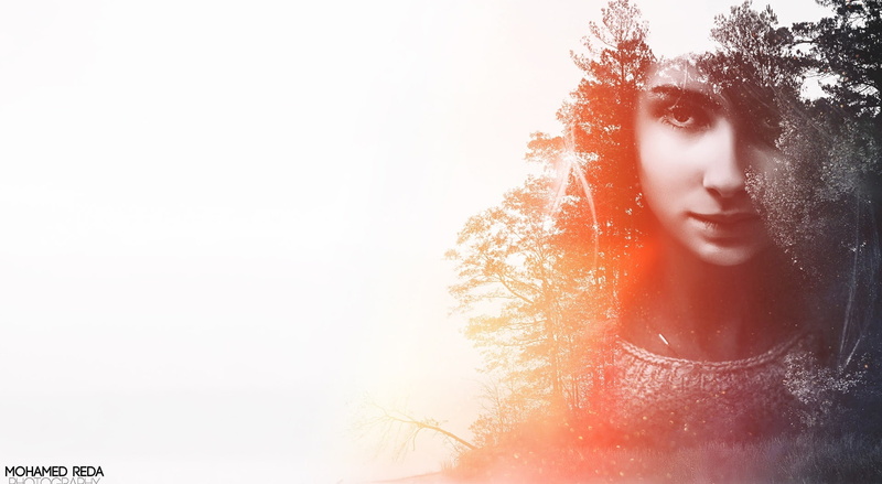 double exposure, outdoors, forest, adult, young adult, females, beauty, beautiful people, Creative, one person, Aero, headshot, teenager, beautiful woman
