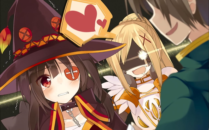 Kazuma Satou, KonoSuba – God’s blessing on this wonderful world!!, Megumin (KonoSuba), Darkness (KonoSuba), KonoSuba, Anime, 1080P