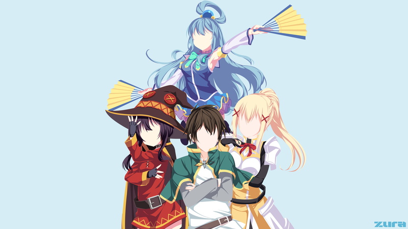 KonoSuba – God’s blessing on this wonderful world!!, Aqua (KonoSuba), Megumin (KonoSuba), Darkness (KonoSuba), 5K, Kazuma Satou, Anime