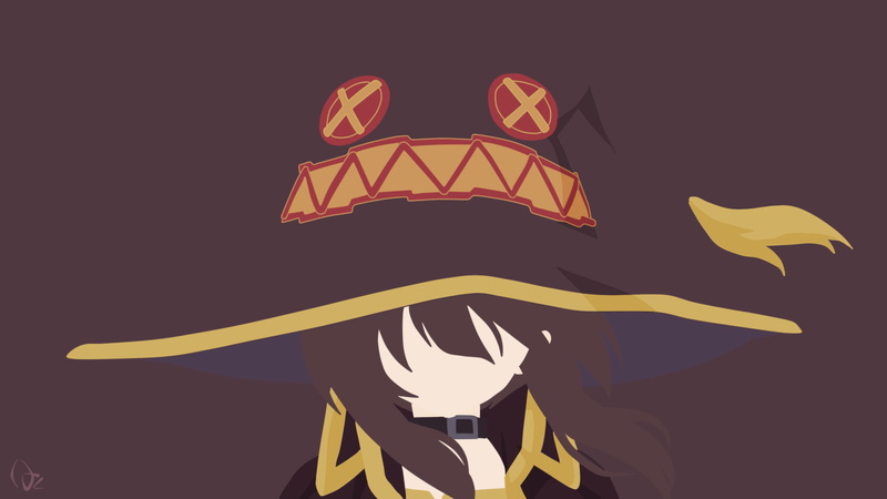 Minimalist, KonoSuba, Megumin (KonoSuba), Anime, 1080P, KonoSuba – God’s blessing on this wonderful world!!