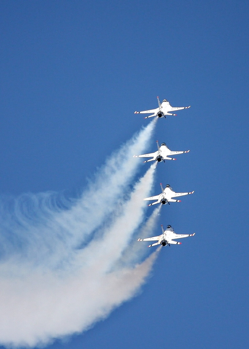 air Vehicle, low angle view, formation, blue, 1080P, daytime, day, aircraft, plane, show, travel, sky, air, order, nature, airshow, aerospace industry